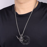 Domineering Dragon Head Stainless Steel Punk Pendant | Gthic.com