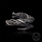 Domineering Hovering Dragon Sterling Silver Ring 03 | Gthic.com