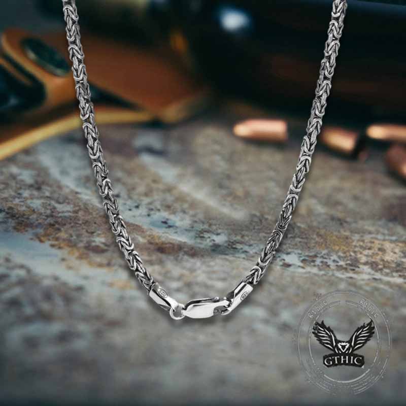 Domineering Keel Chain Sterling Silver Necklace