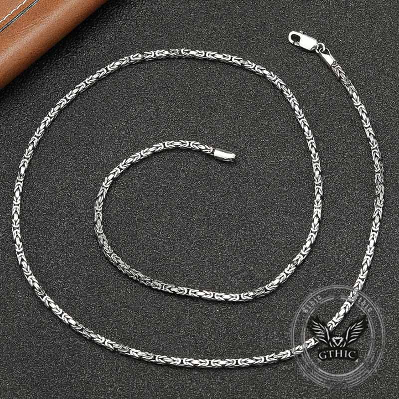 Domineering Keel Chain Sterling Silver Necklace