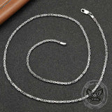 Domineering Keel Chain Sterling Silver Necklace