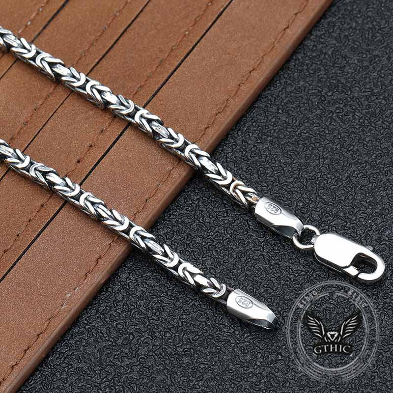 Domineering Keel Chain Sterling Silver Necklace