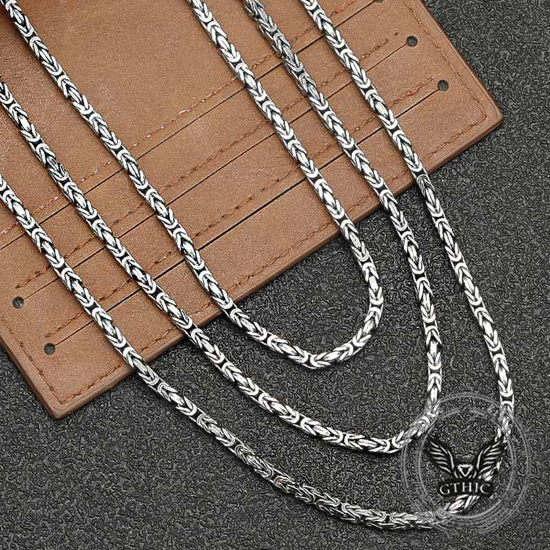 Domineering Keel Chain Sterling Silver Necklace | Gthic.com