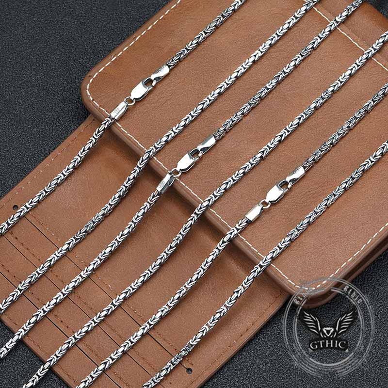 Domineering Keel Chain Sterling Silver Necklace