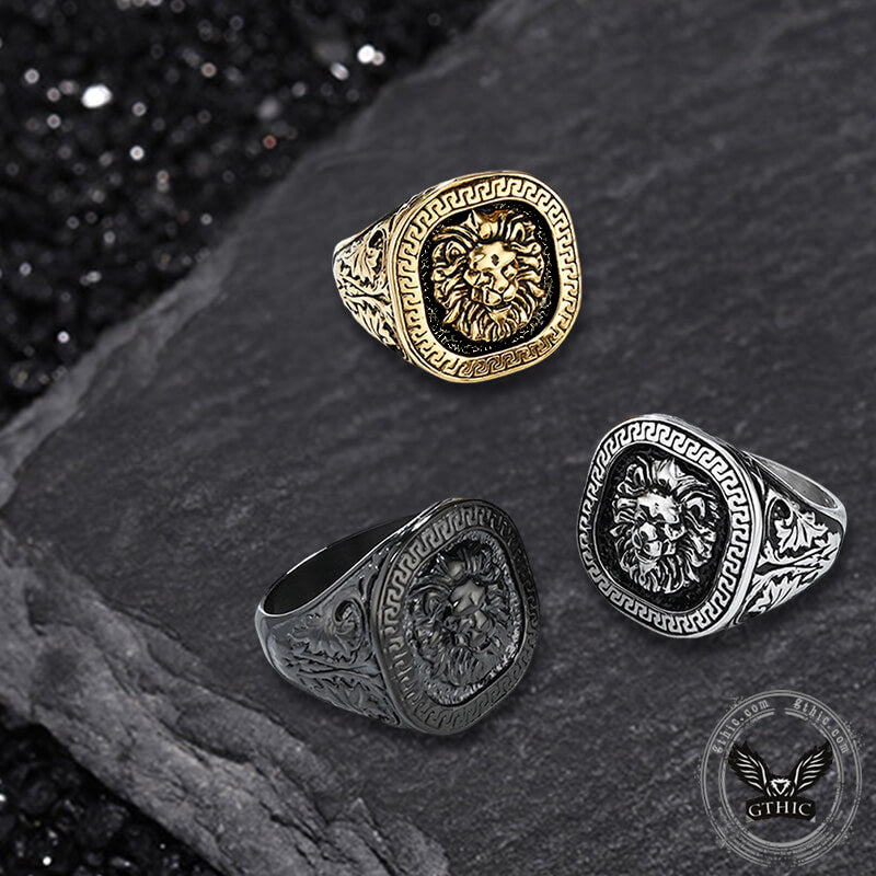 Domineering Lion Head Stainless Steel Ring