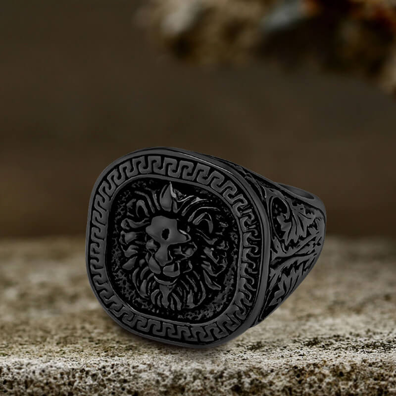 Domineering Lion Head Stainless Steel Ring | Gthic.com