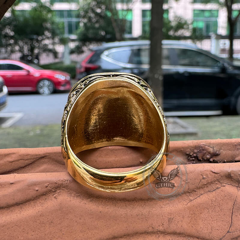 Domineering Lion Head Stainless Steel Ring