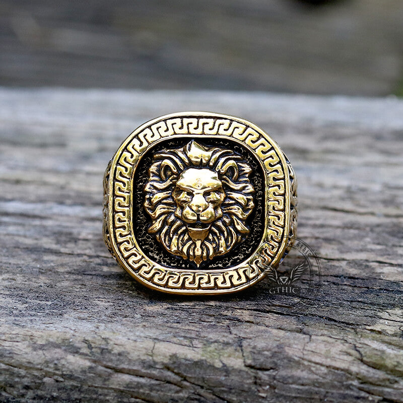 Domineering Lion Head Stainless Steel Ring