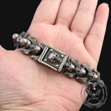 Domineering Skull Stainless Steel Punk Bracelet | Gthic.com