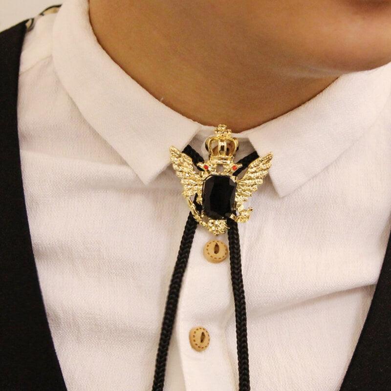 Double-Headed Eagle Alloy Cowboy Bolo Tie | Gthic.com