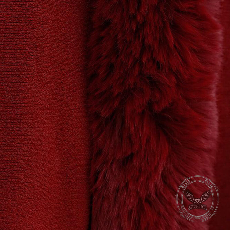 Double-Layered Faux Cashmere Cape Shawl