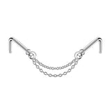 Double Chain Stainless Steel Nose Ring