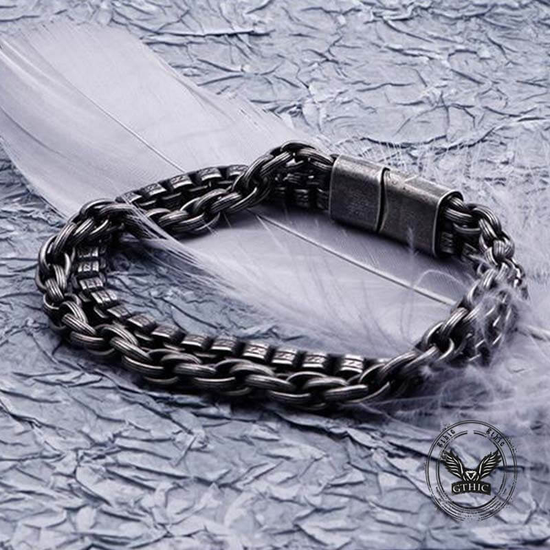 Double Chains Stainless Steel Bracelet