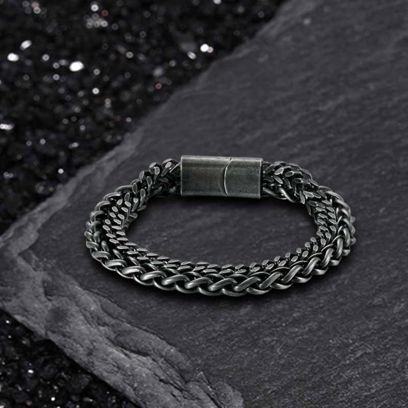 Double Chains Stainless Steel Bracelet 03 | Gthic.com
