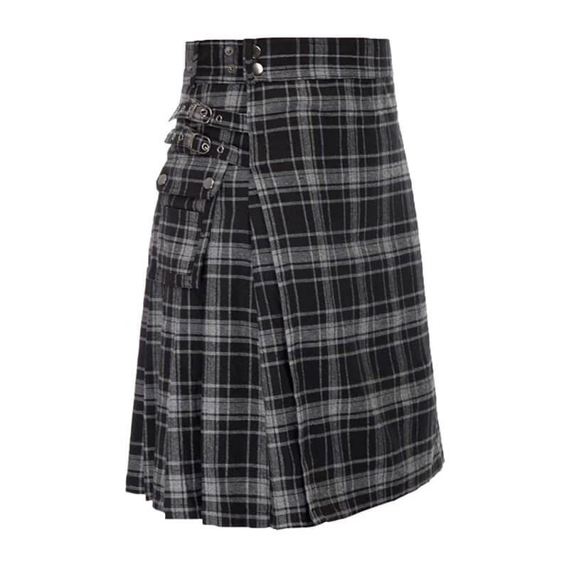Double Color Plaid Pocket Skirt | Gthic.com