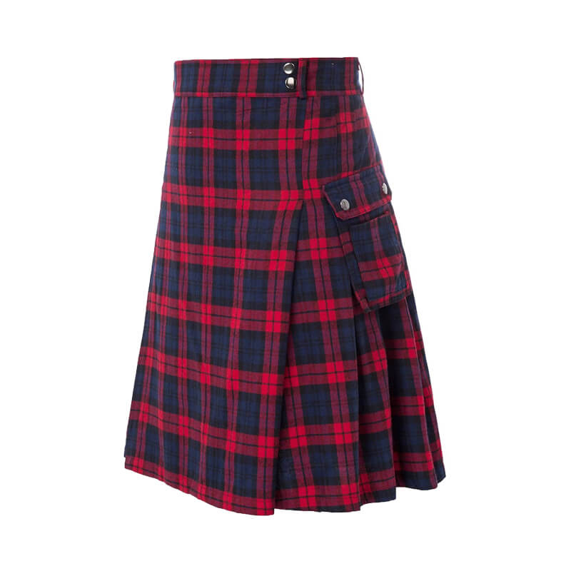 Double Color Plaid Pocket Skirt | Gthic.com