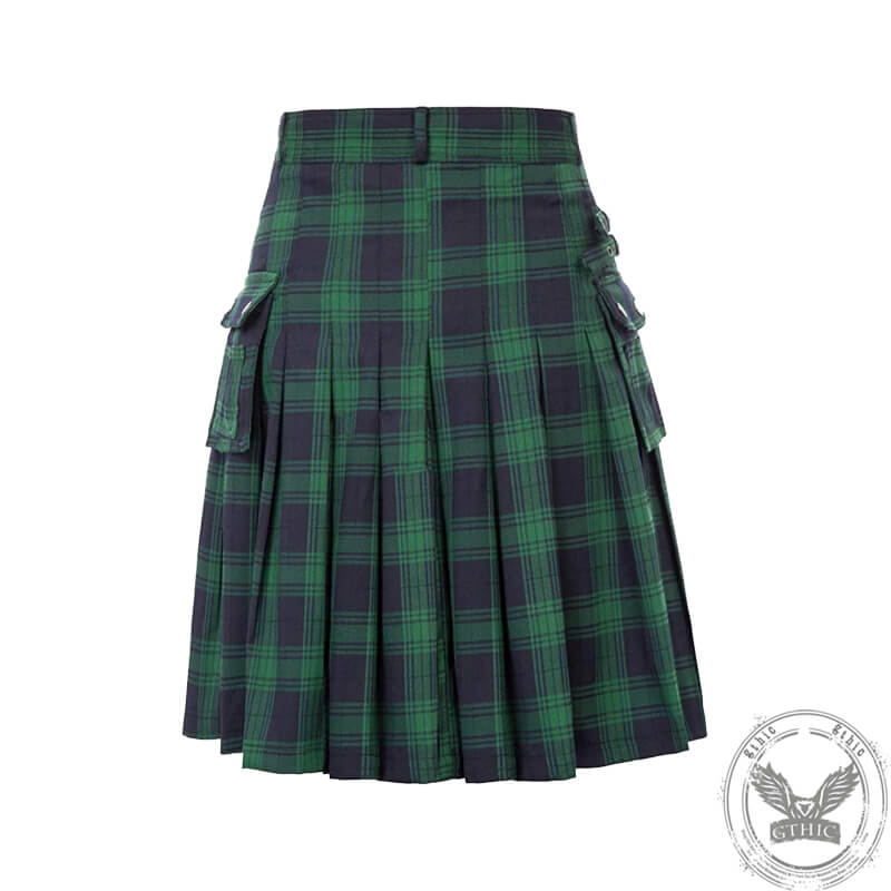 Double Color Plaid Pocket Skirt | Gthic.com