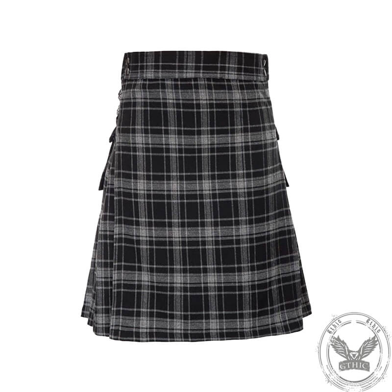 Double Color Plaid Pocket Skirt | Gthic.com