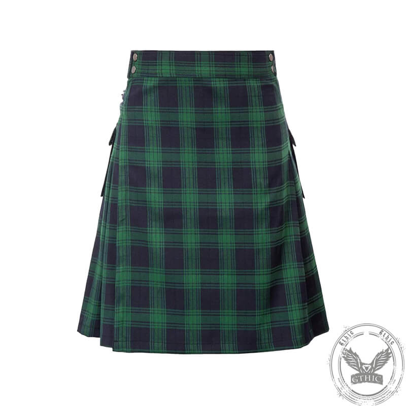 Double Color Plaid Pocket Skirt | Gthic.com