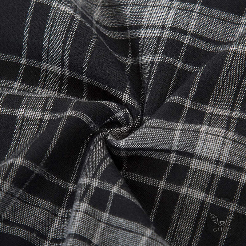 Double Color Plaid Pocket Skirt | Gthic.com