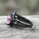 Double Hearts Alloy Open Ring