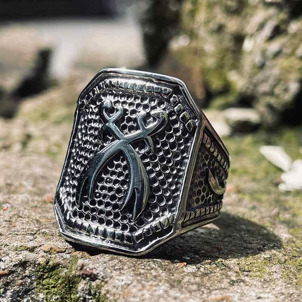 Double Zulfiqar Sword Stainless Steel Ring – GTHIC