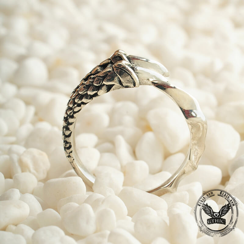 Dragon Claw Sterling Silver Open Ring | Gthic.com
