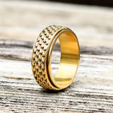 Dragon Scale Stainless Steel Spinner Ring | Gthic.com