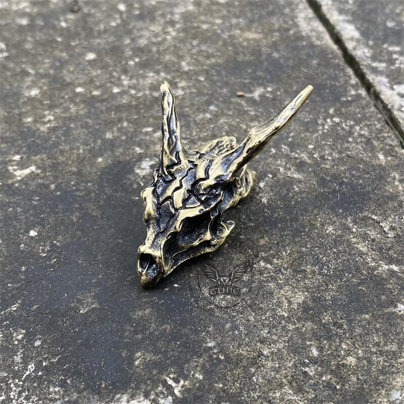 Drachen-Totenkopf-Halskette aus Sterlingsilber für Herren