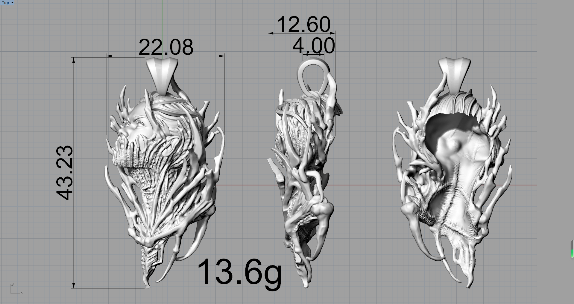 Dragon Warrior Gothic Sterling Silver Pendant | Gthic.com