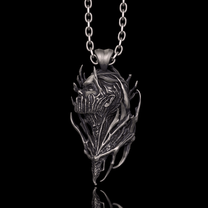 Dragon Warrior Gothic Sterling Silver Pendant | Gthic.com