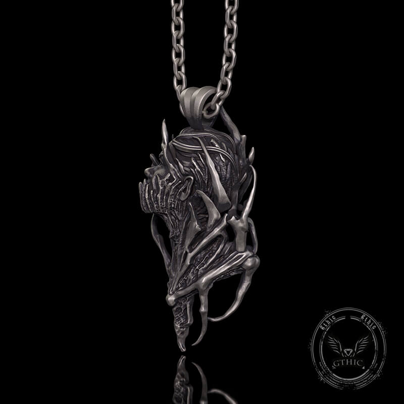 Dragon Warrior Gothic Sterling Silver Pendant | Gthic.com