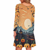 Dusk Halloween Pumpkin Casual Dress | Gthic.com