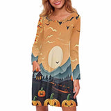 Dusk Halloween Pumpkin Casual Dress | Gthic.com