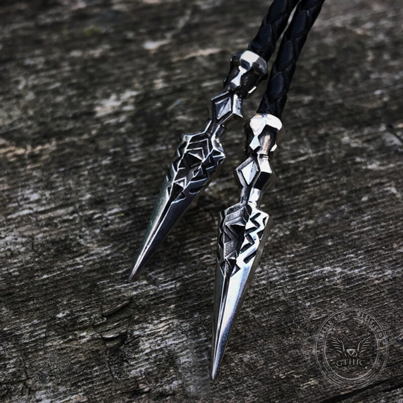 Dwarf Spear Sterling Silver Bolo Tie | Gthic.com