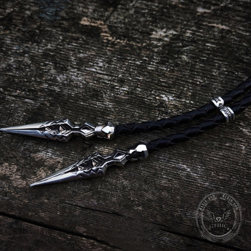 Dwarf Spear Sterling Silver Bolo Tie | Gthic.com