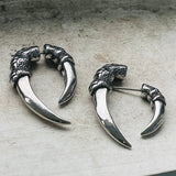Eagle Claw Stainless Steel Stud Earrings | Gthic.com