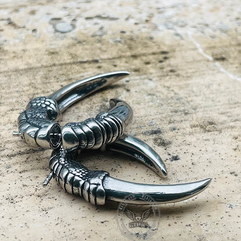 Eagle Claw Stainless Steel Stud Earrings
