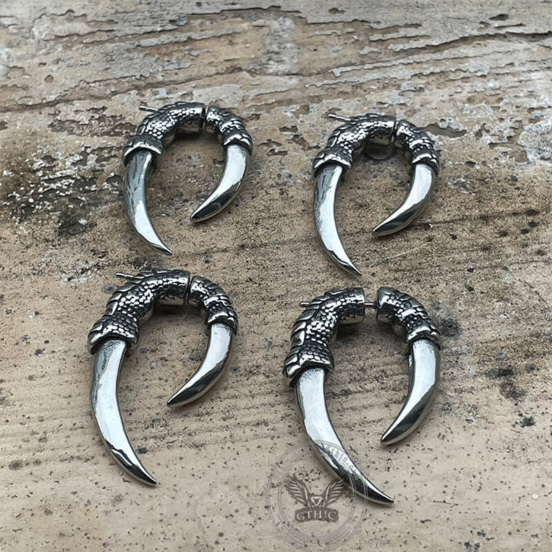 Eagle Claw Stainless Steel Stud Earrings | Gthic.com