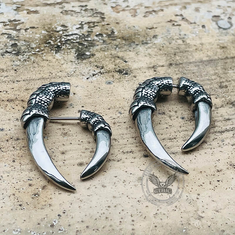 Eagle Claw Stainless Steel Stud Earrings | Gthic.com