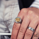 Egypt Symbol Design Sterling Silver Ring | Gthic.com