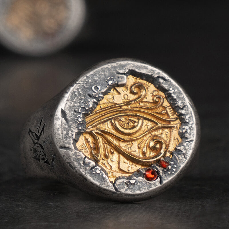 Egypt Symbol Design Sterling Silver Ring | Gthic.com