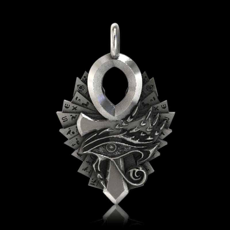 Egypt Symbols Sterling Silver Pendant | Gthic.com