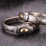 Egyptian Apophis Serpent Sterling Silver Ring
