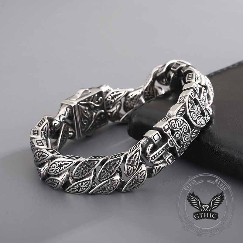 Egyptian Cross Trendy Pattern Stainless Steel Bracelet