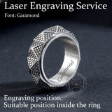 Egyptian Pyramid Stainless Steel Spinner Ring