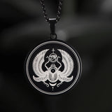 Egyptian Scarab Eye of Horus Stainless Steel Necklace | Gthic.com