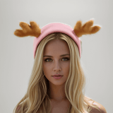 Elk Horned Knitted Christmas Beanie Hat | Gthic.com
