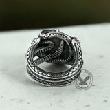 Entwine Snakes Stainless Steel Zircon Ring