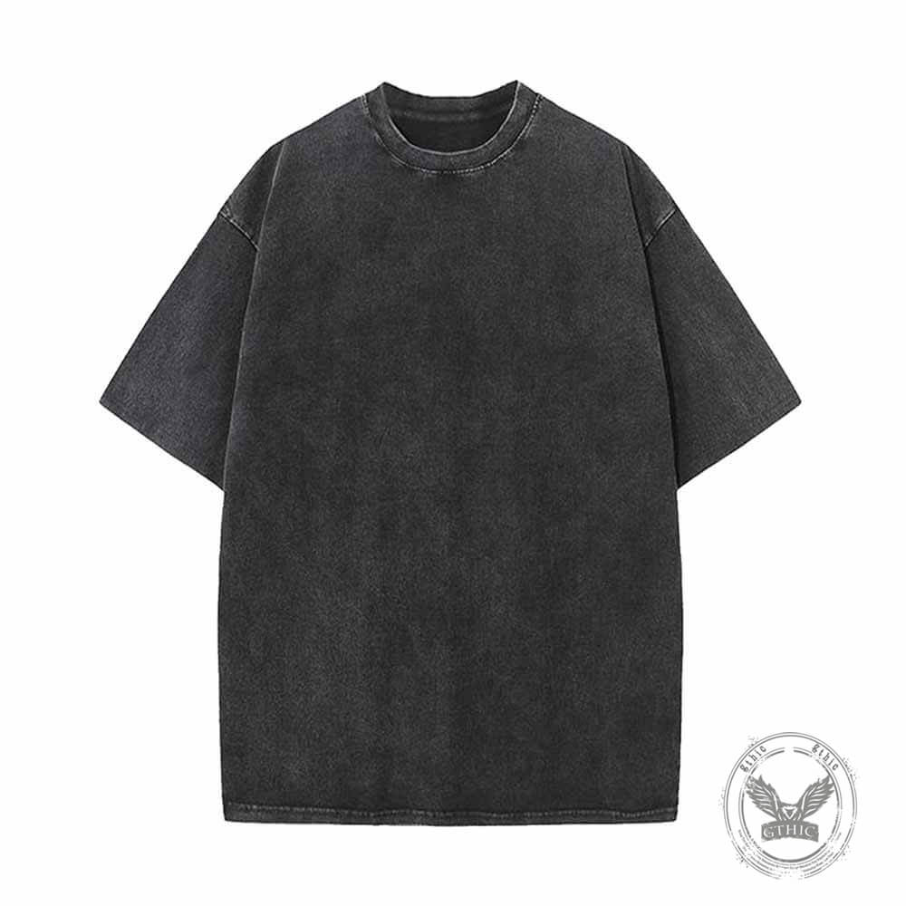 Eternal Curse Skull Inverted Cross Vintage Washed T-Shirt | Gthic.com